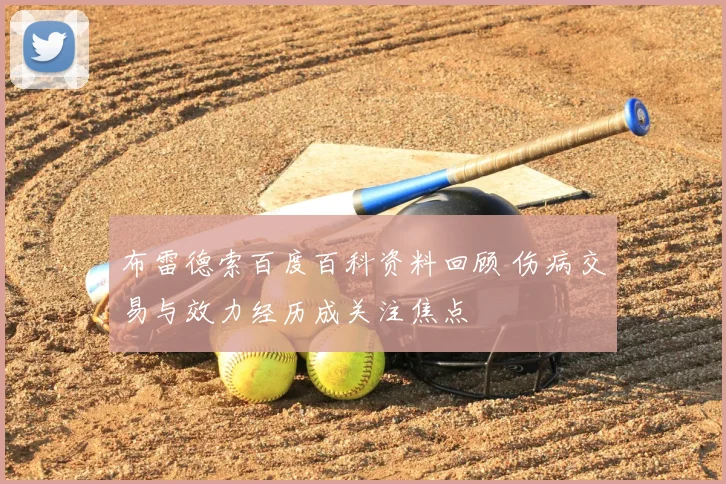 布雷德索百度百科资料回顾 伤病交易与效力经历成关注焦点