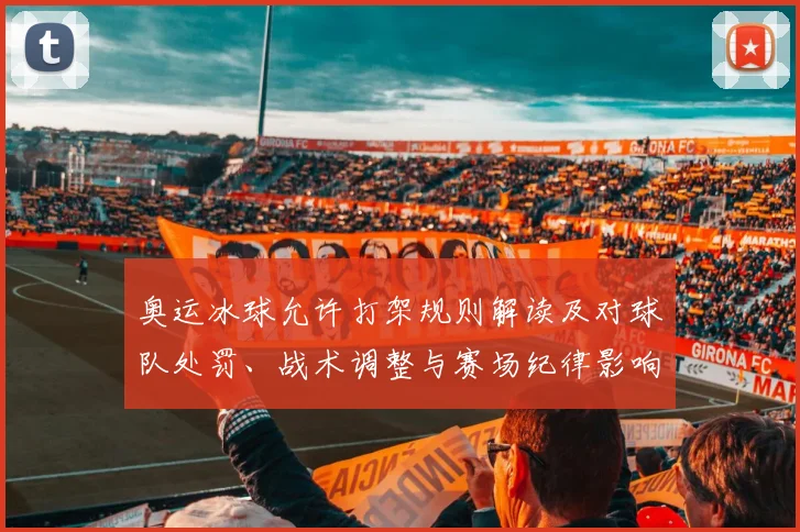 奥运冰球允许打架规则解读及对球队处罚、战术调整与赛场纪律影响